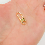 Gold Plated Shiny Sterling Silver Oval Clasp